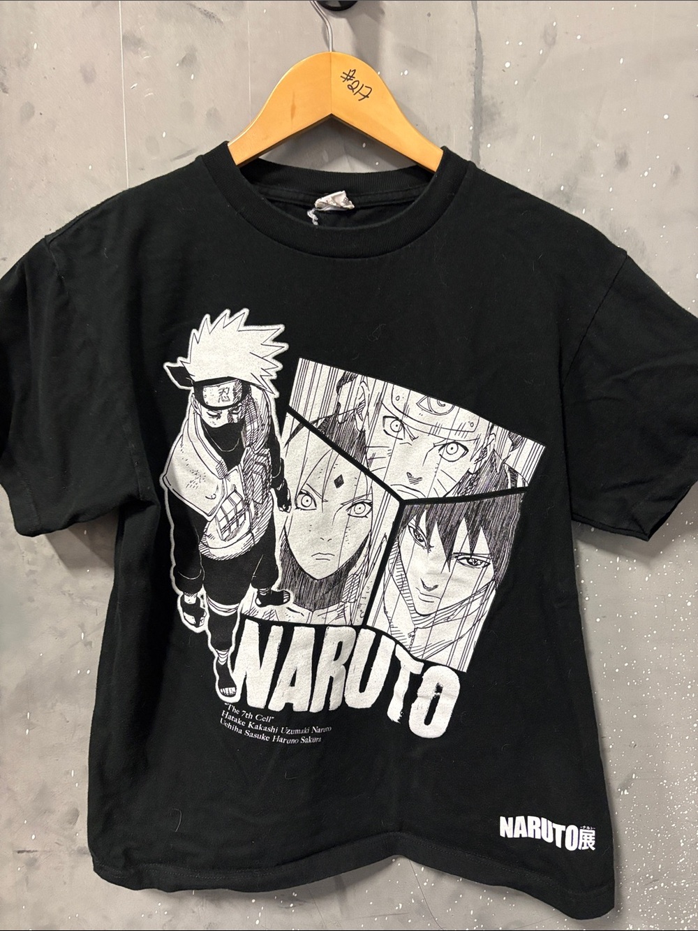 Naruto Black Short Sleeve Graphic Tee Collectible Anime
